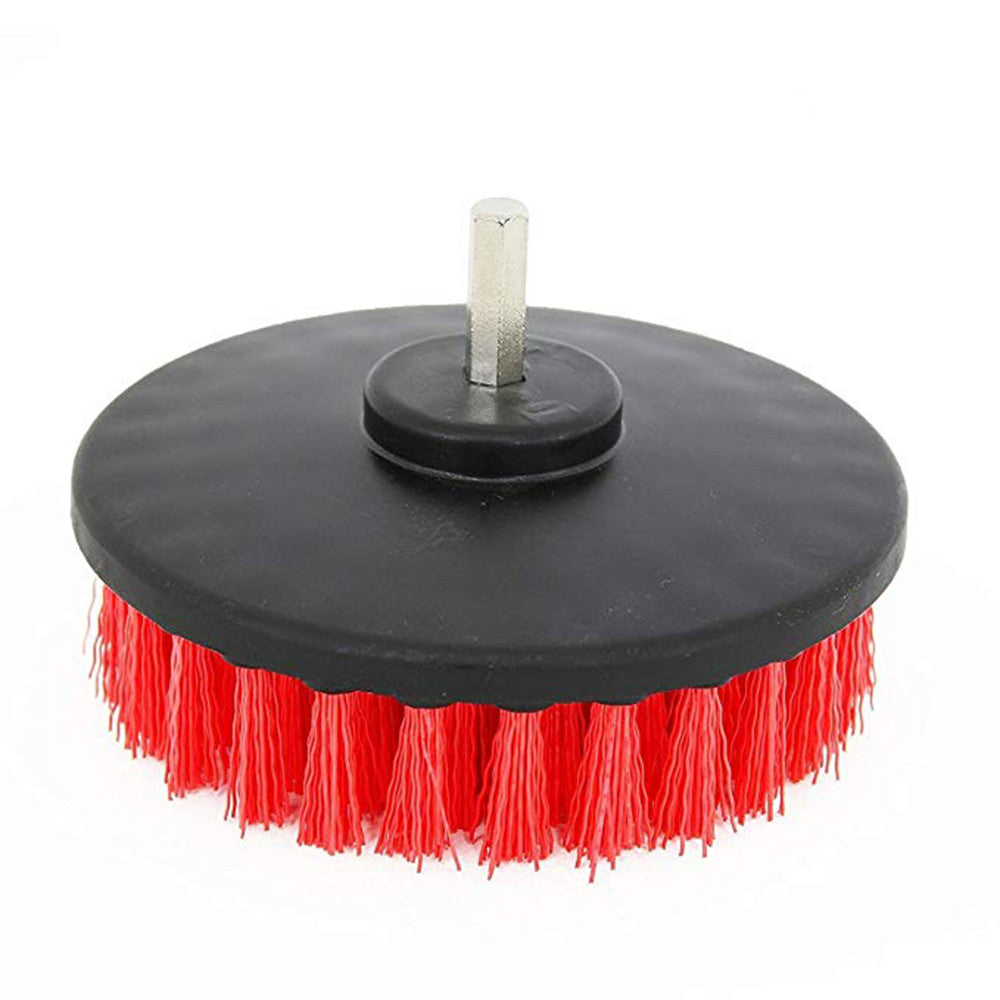 XCP BRU-3-RED CAR Products Power Scrubber Red Heavy Duty Cleaning Drill Brush (5