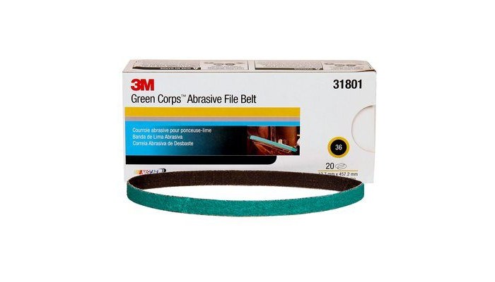 3M 31801 Green Corps File Belt Abrasive 1/2