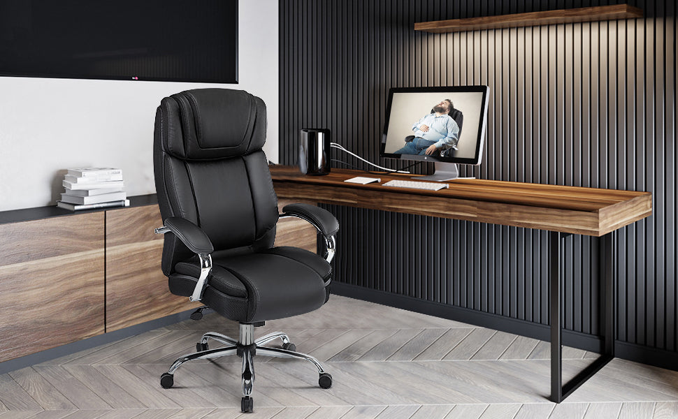 Ergonomic Big and Tall Executive Office Chair with Upholstered Swivel 400lbs