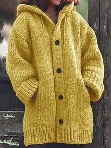 💥【40% OFF】2020 NEW Button Down Hooded Knitted Cardigan👚