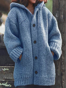 💥【40% OFF】2020 NEW Button Down Hooded Knitted Cardigan👚