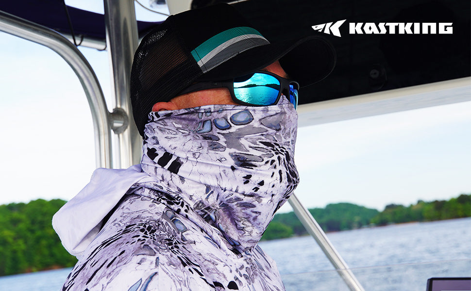 KastKing UPF 50 Fishing Hoodie Shirt for Men and Women, Long Sleeve Fishing Hiking Shirt, Breathable Moisture Wicking