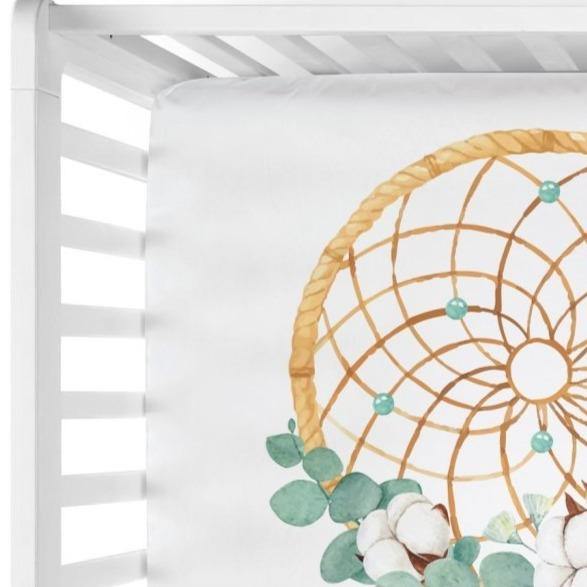 Fitted Crib Sheet in Boho Dreamcatcher Print