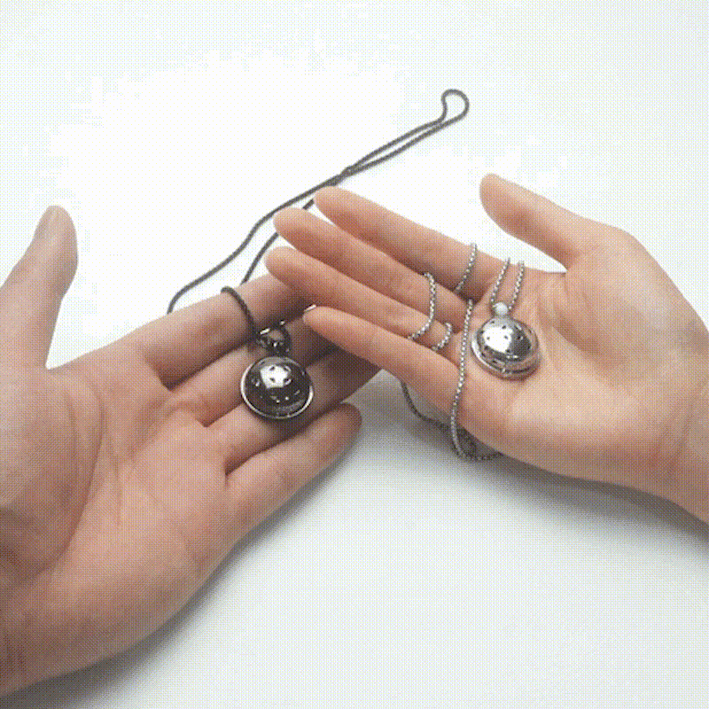 We Bold Smart Necklaces Set with Natural Agate