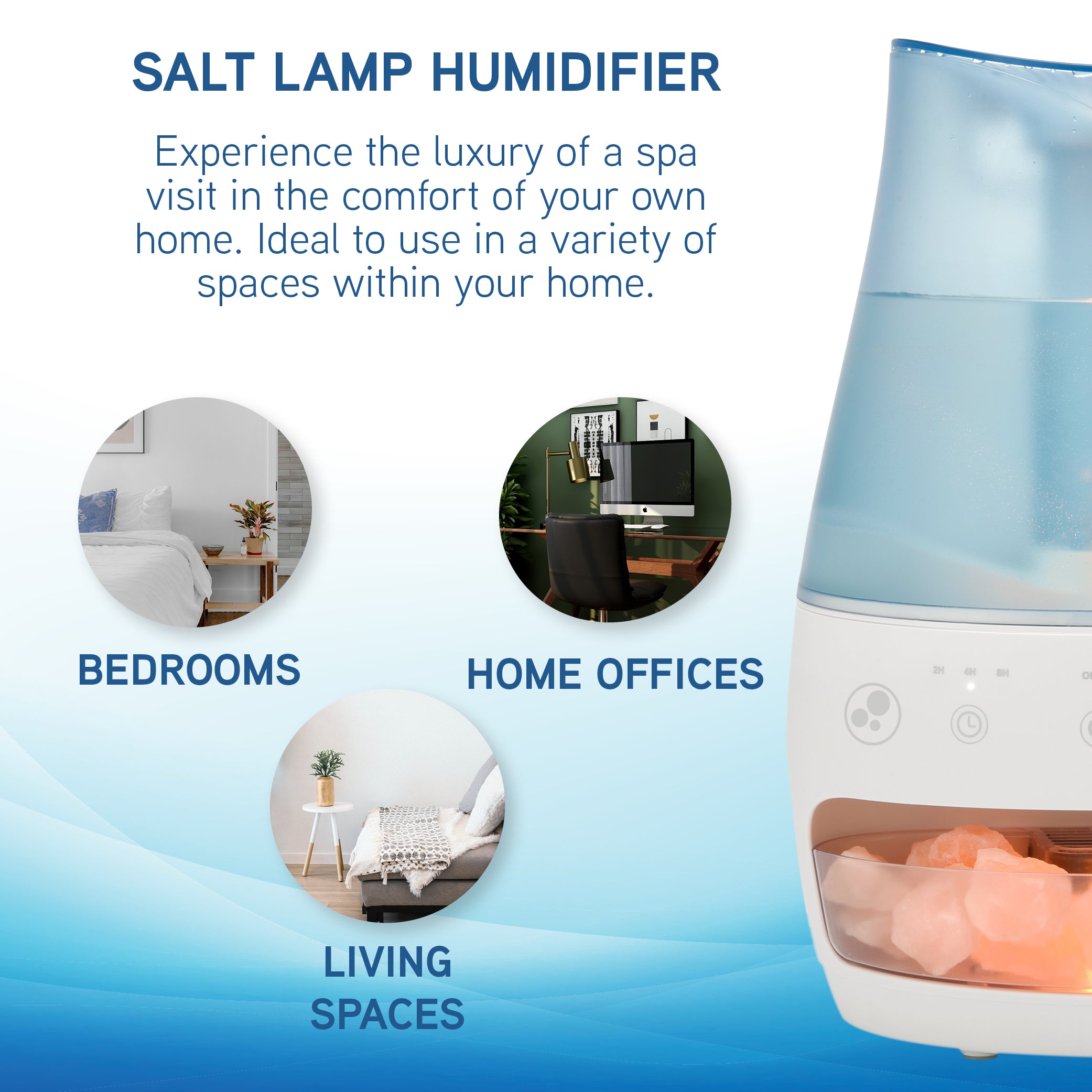 PureGuardian H1339 1 Gallon 3-in-1 Humidifier, Salt Lamp & Aromatherapy Tray