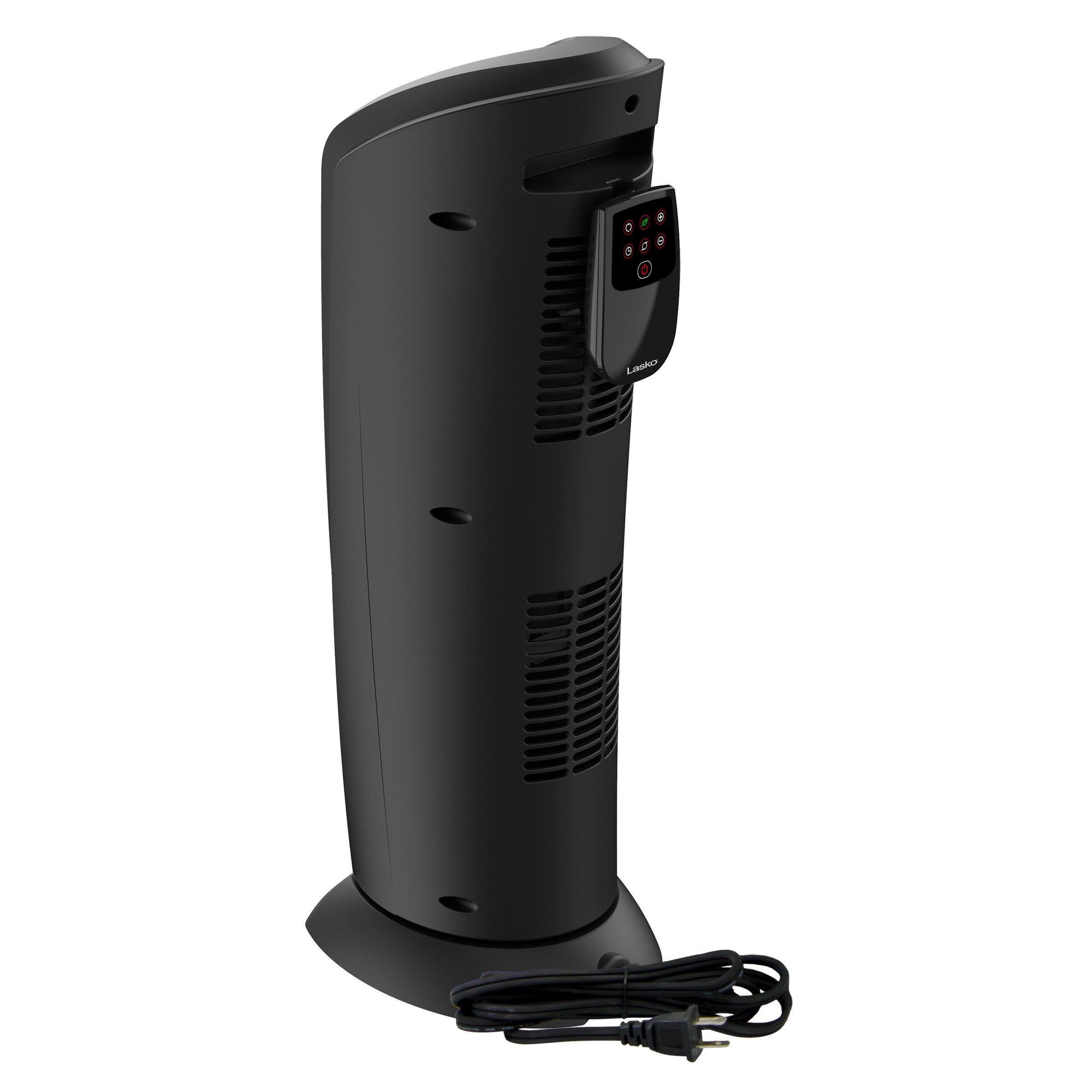 Lasko 1500W Oscillating Ceramic Tower Heater with Remote Control, 751321, Black