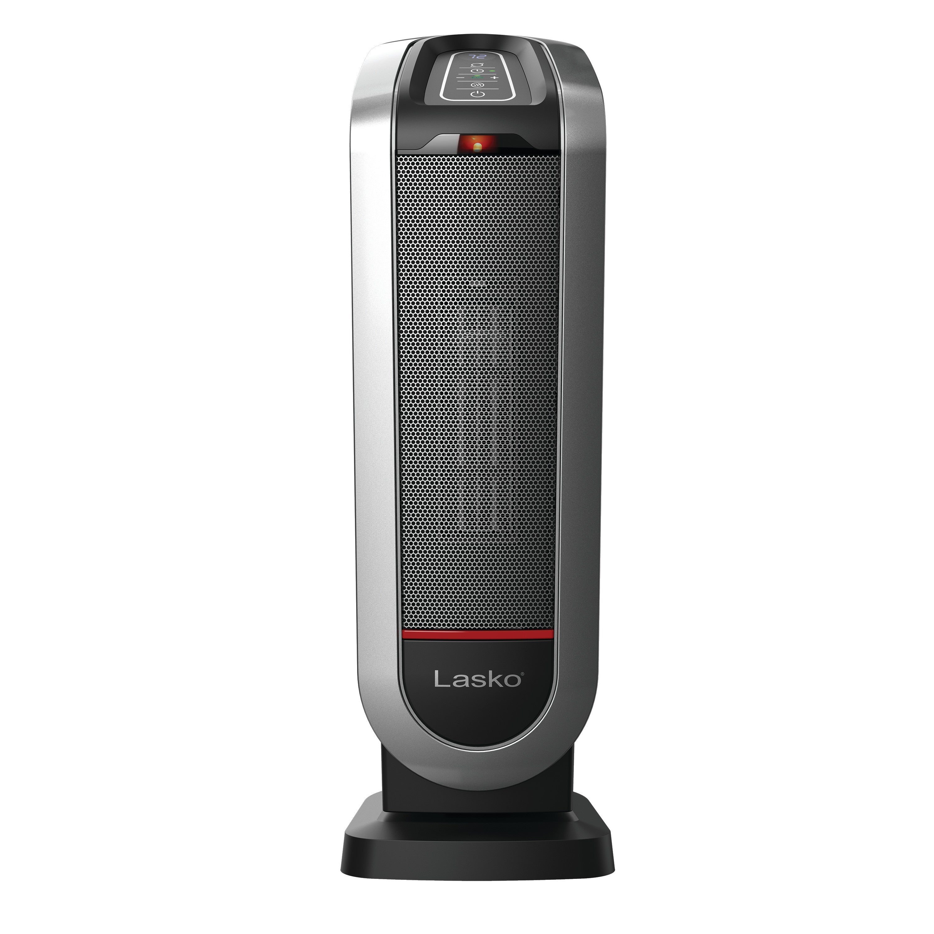 Lasko 1500W Oscillating Ceramic Tower Space Heater with Timer and Remote, CT22425, Black
