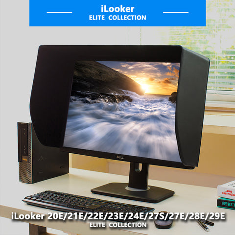 iLooker-27S 27inch Ultr-Slim Frame LCD LED Video Monitor Hood Sunshade Sunhood for Dell HP Viewsonic Philips Samsung LG EIZO NEC ASUS Acer BENQ AOC Lenovo Fits Monitor Frame Width 610-630mm 