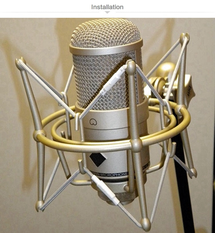 Whole Metal Microphone Shock Mount Stand for Pro Audio Neumann U87 U89i TLM193 TLM127 M149 M150 Silver 