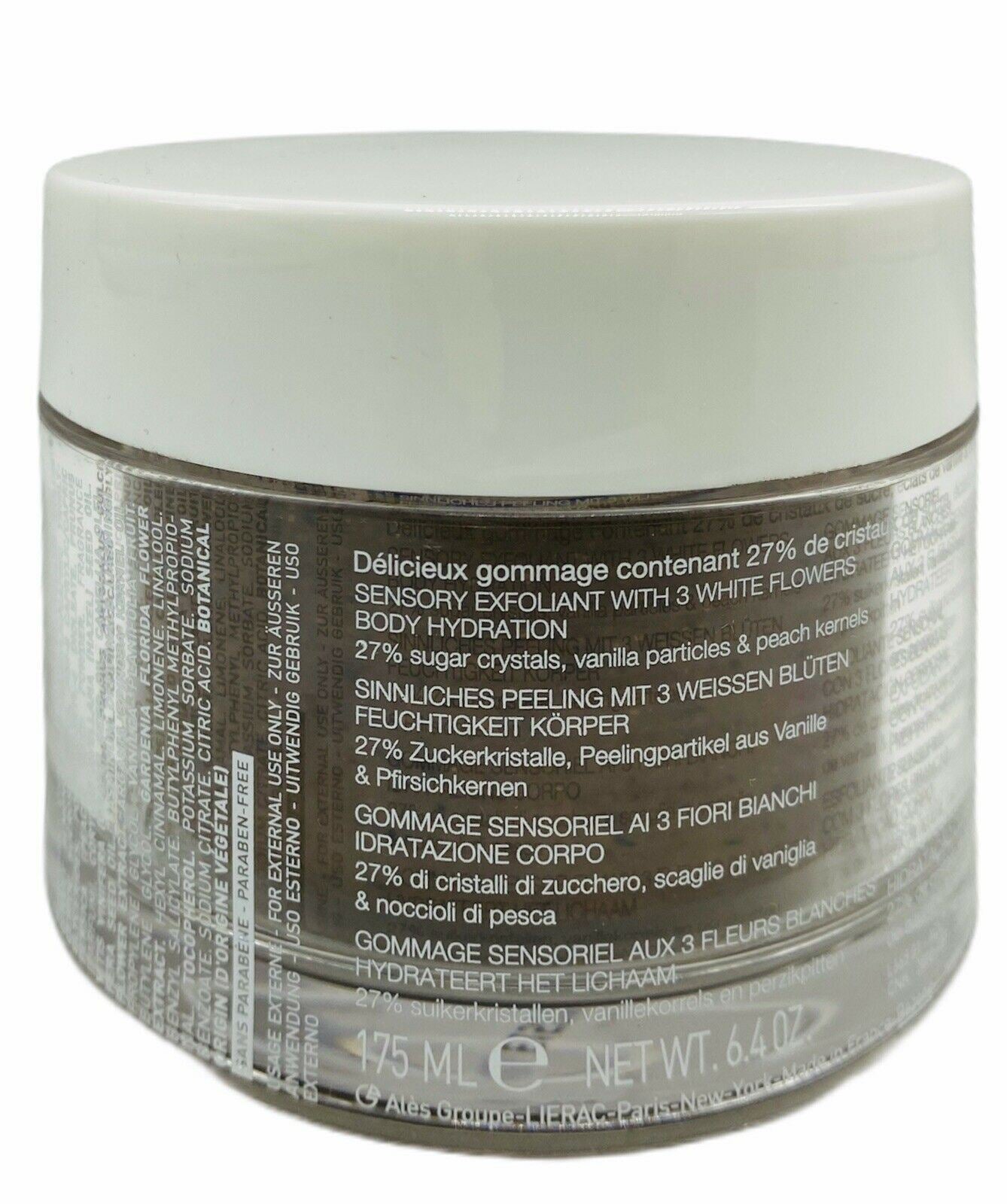 Lierac Paris Gommage Sensoriel Moisturizing Body Scrub w/ 3 White Flowers 6.4 oz