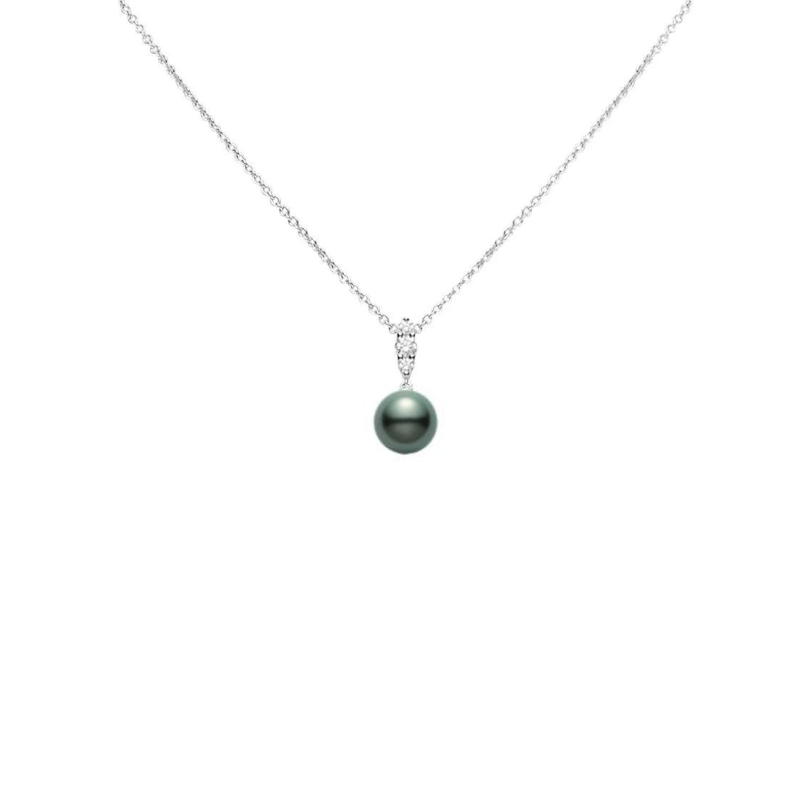 Mikimoto Black South Sea Cultured Pearl Morning Dew Necklace