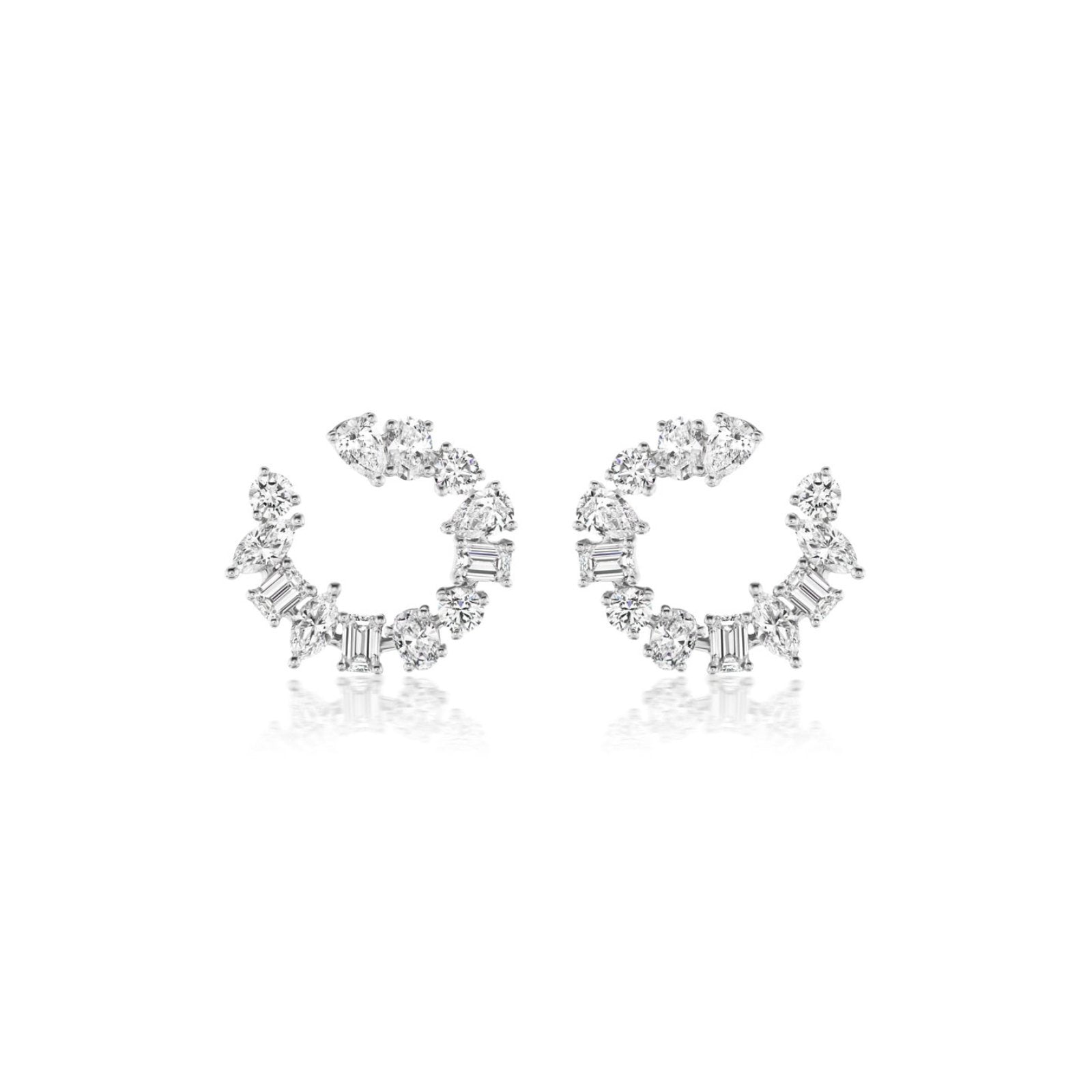 Mixed-shape Diamond Earrings