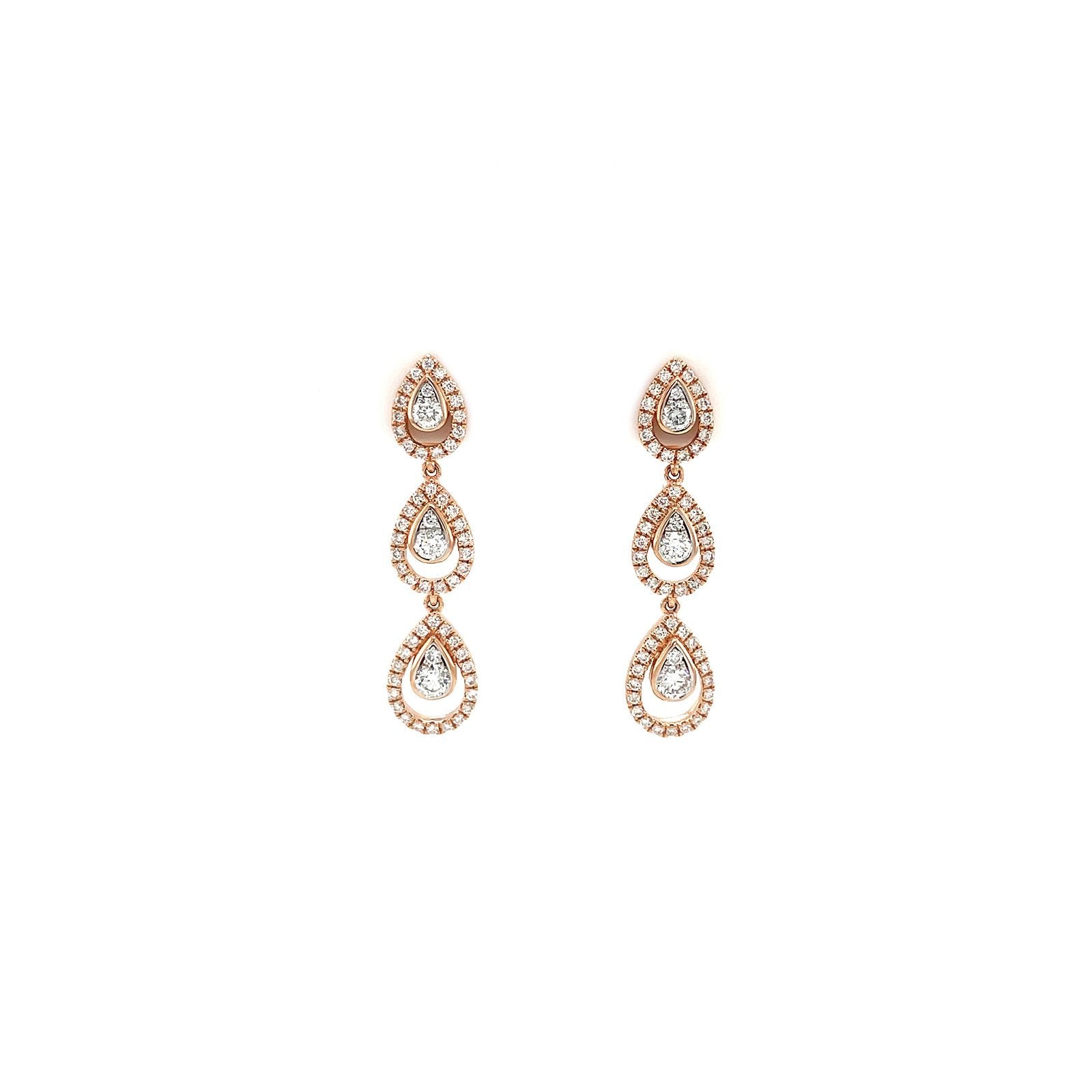 Pear-shaped Diamond Drop Earrings