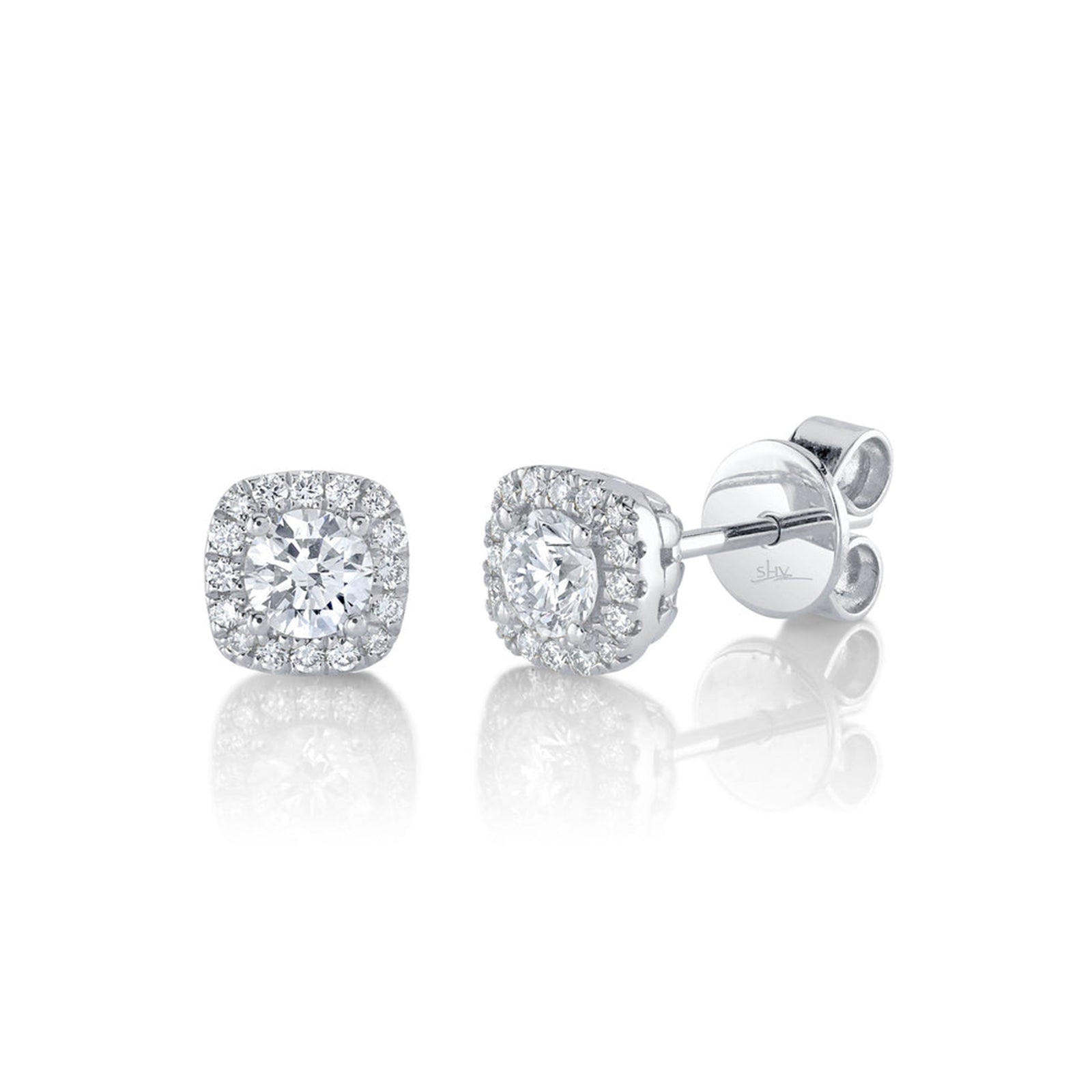 Shy Creation Diamond Stud Earrings