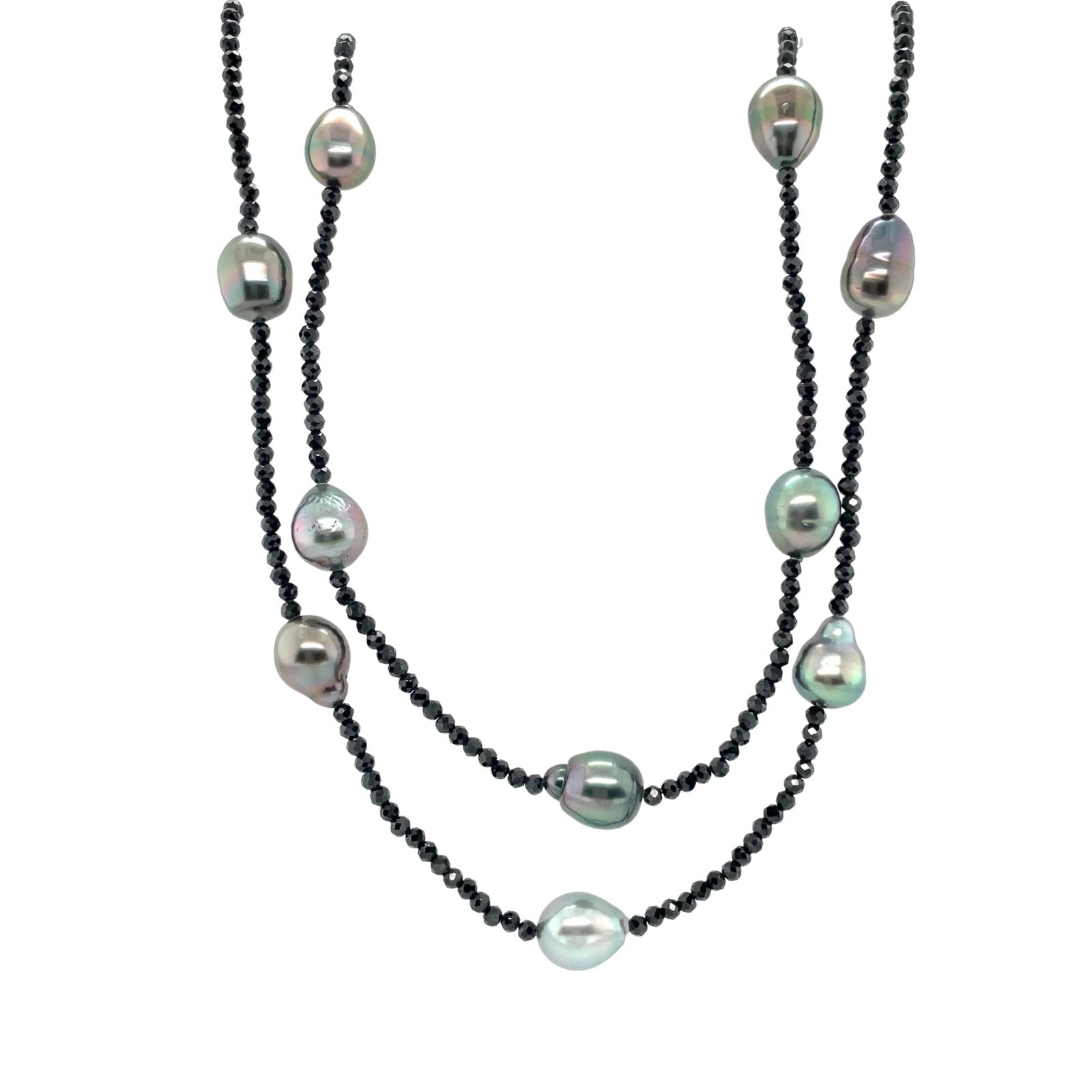 Tahitian Black Cultured Pearl Diamond Necklace
