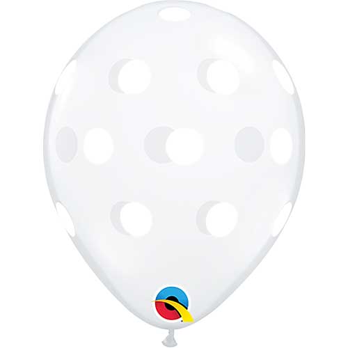 Qualatex Balloons Big Polka Dots Diamond Clear 5