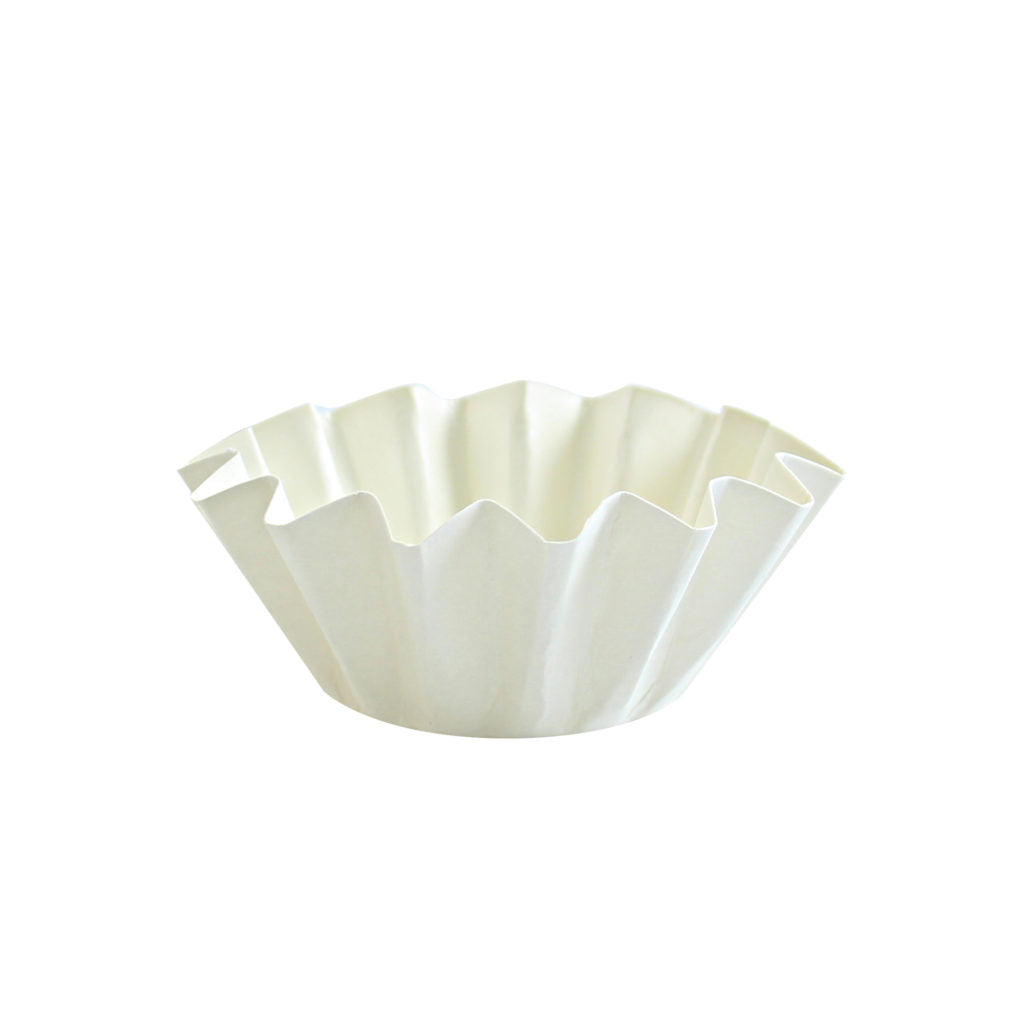 White Floret Baking Cups Small 24pc