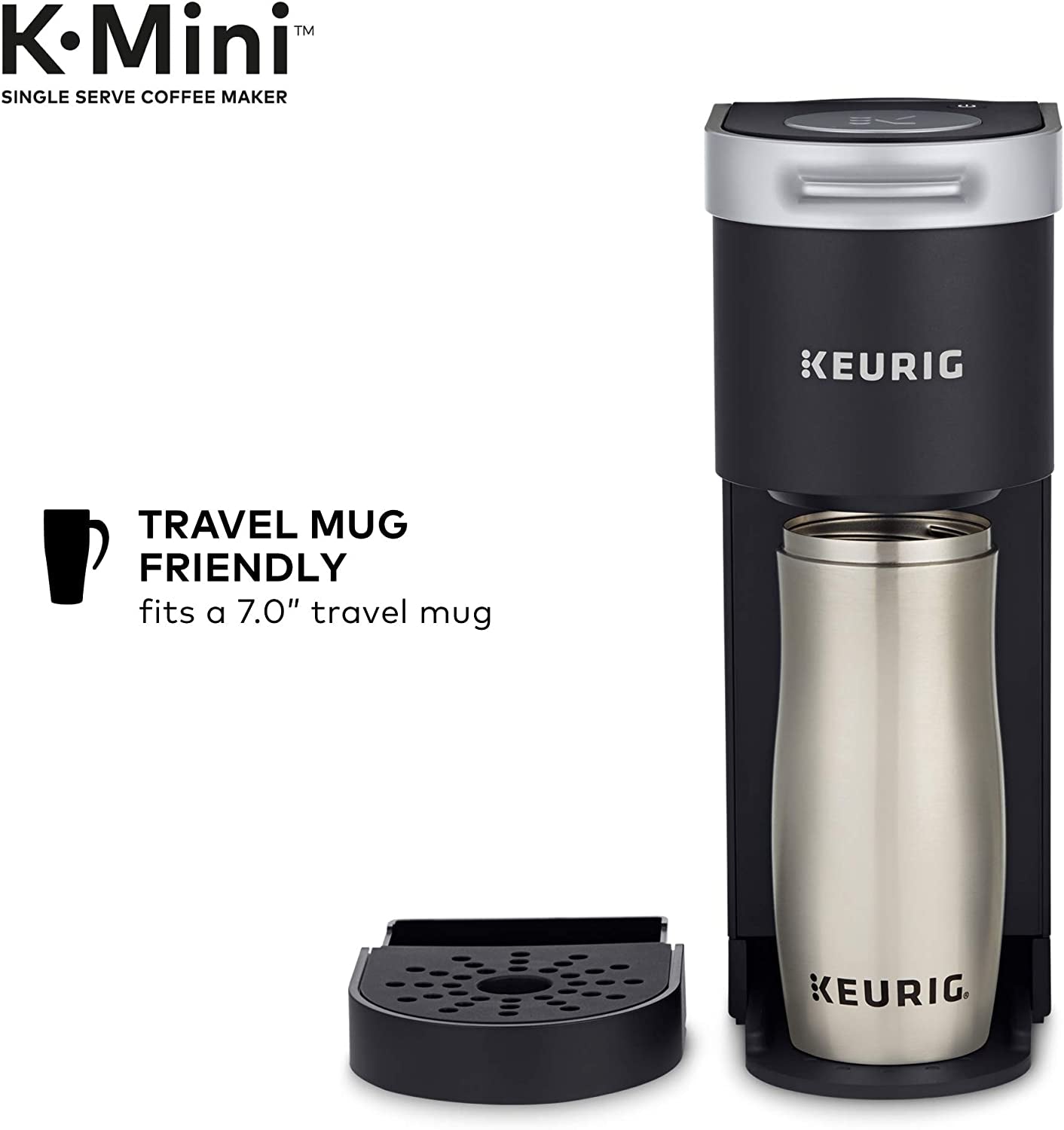 Keurig K-Mini Coffee Maker, Single Serve K-Cup Pod Coffee Brewer, 6 to 12 Oz. Brew Sizes, Black