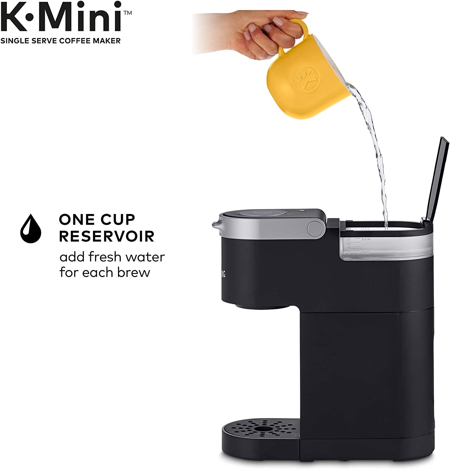 Keurig K-Mini Coffee Maker, Single Serve K-Cup Pod Coffee Brewer, 6 to 12 Oz. Brew Sizes, Black