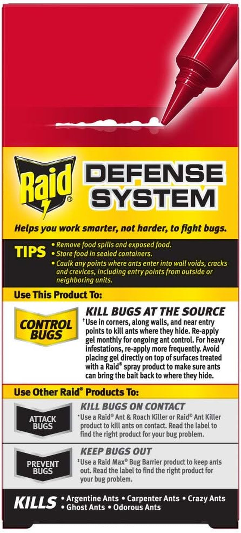 Raid Ant Gel,  Continues Killing for up to 1 Month