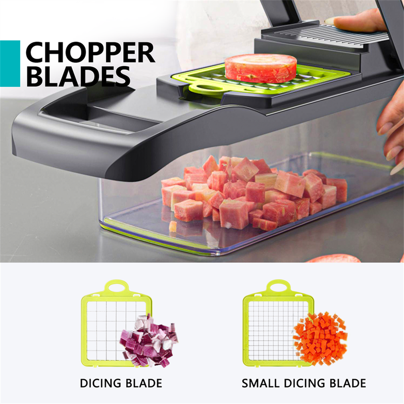 12-in-1 Multi-Functional Food Chopper with Container