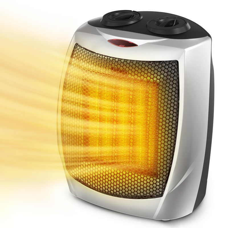 Electric Ceramic Small Space Heater for Indoor Use - 1500W