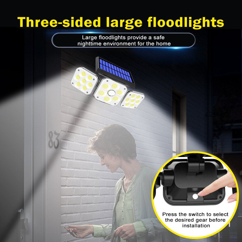 2 Pack Motion Sensor Security Lights with Wireless Remote Control