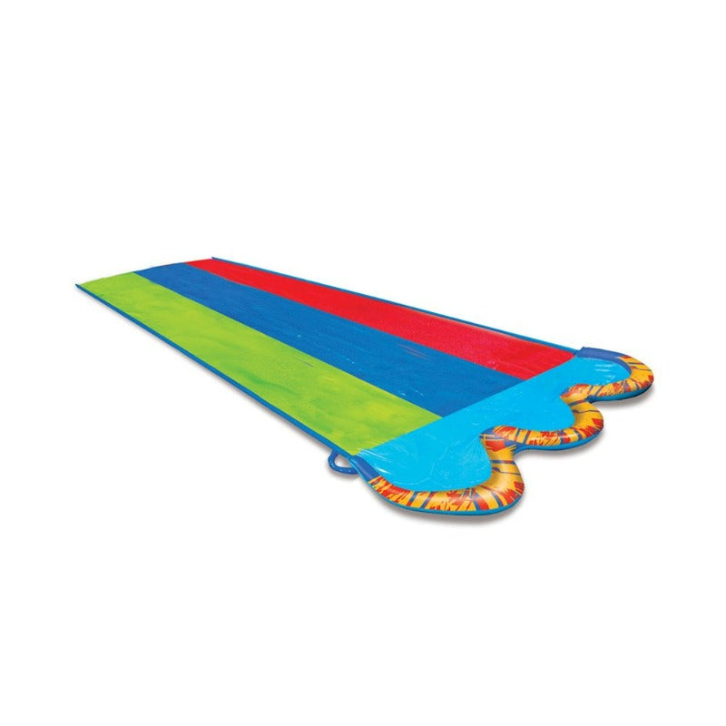 Kids Triple Racer Inflatable Water Slide, 16 Ft X 82 In, Outdoor Splash Toy