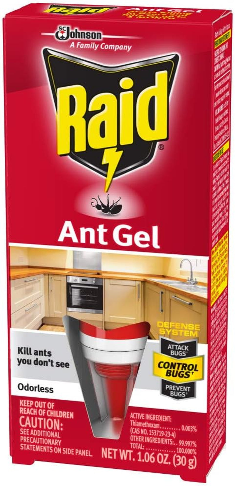 Raid Ant Gel,  Continues Killing for up to 1 Month