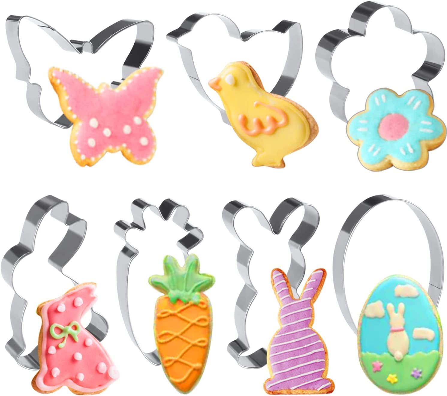 7 Pcs Stainless Steel Easter Cookie Cutters