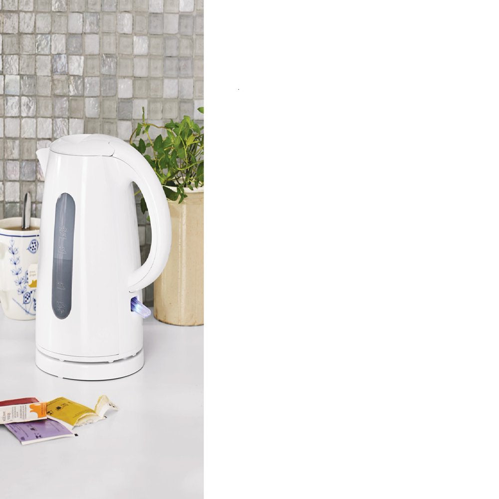 1.7 Liter Plastic Electric Kettle, White