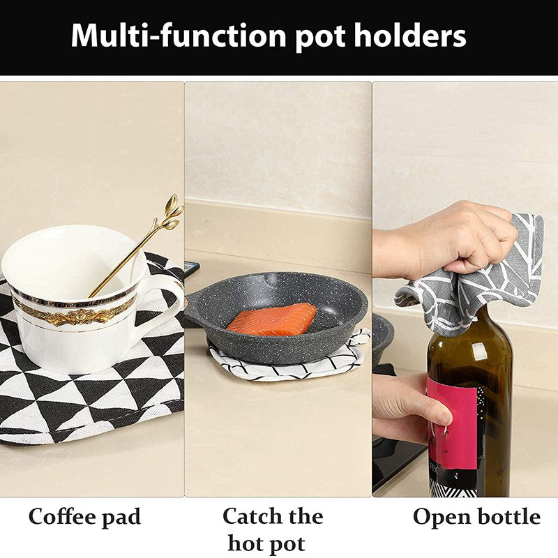 Oven Mitts and Pot Holders Kitchen Microwave Mitts Heat Resistant Oven Mittens and Oven Hot Mitts Pad for Cooking,Etc