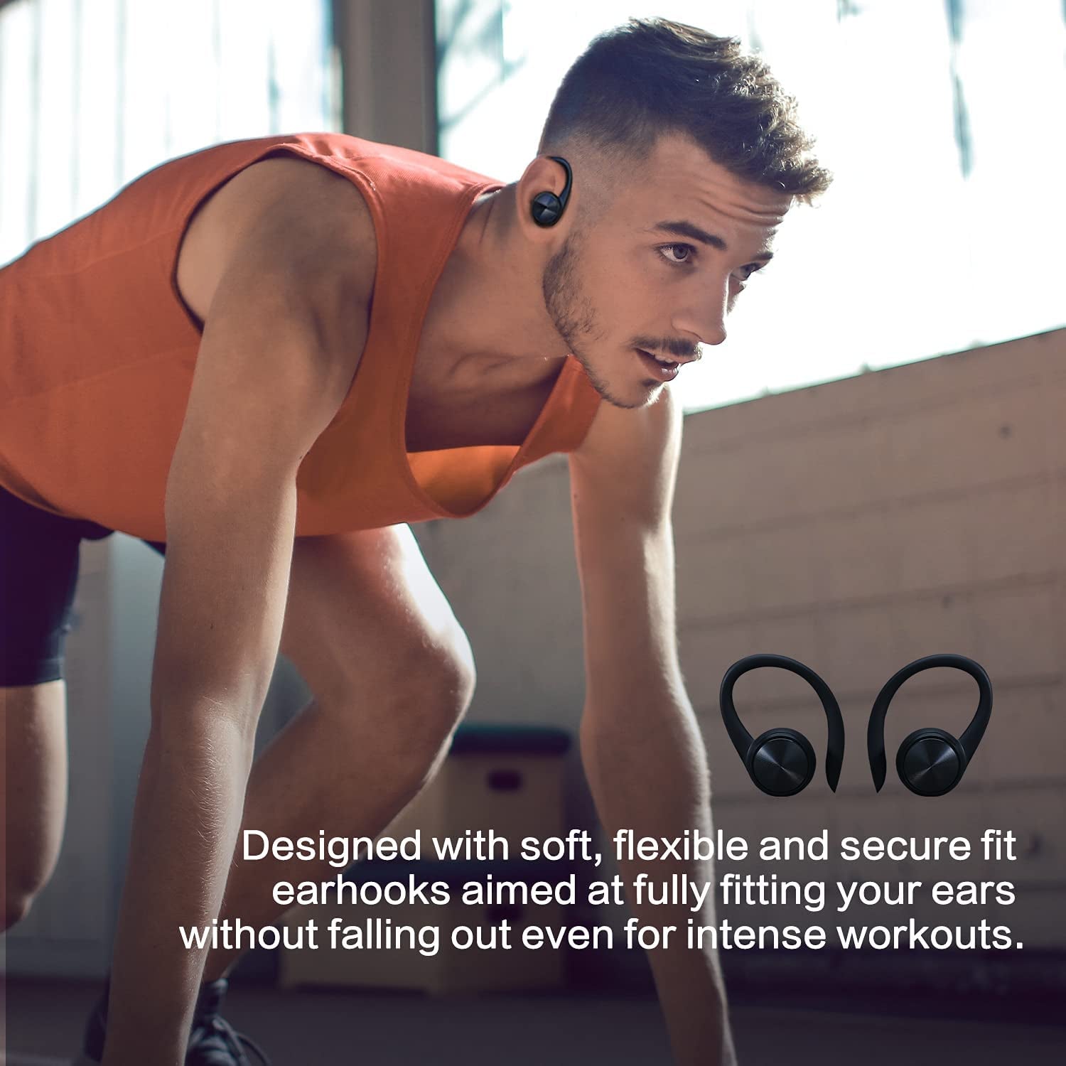 Bluetooth T26 True Wireless Earphones Auto Pairing Bluetooth 5.1 Headphones,Wireless Ear-Hook Running Sports Headphones,Compatible with Ios&Android Devices