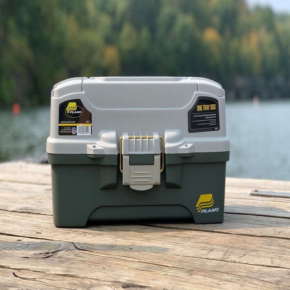 One-Tray Tackle Box, Bait Storage, Extending Cantilever-Tray Design