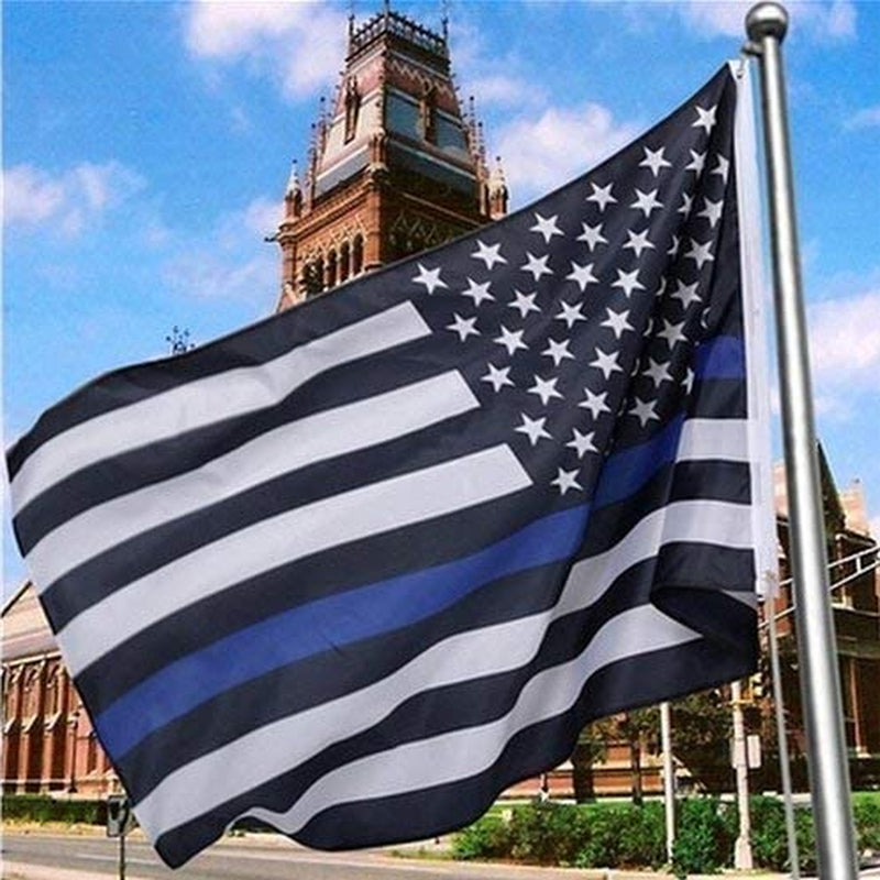 Thin Blue Line American Flag - 3 by 5 Foot