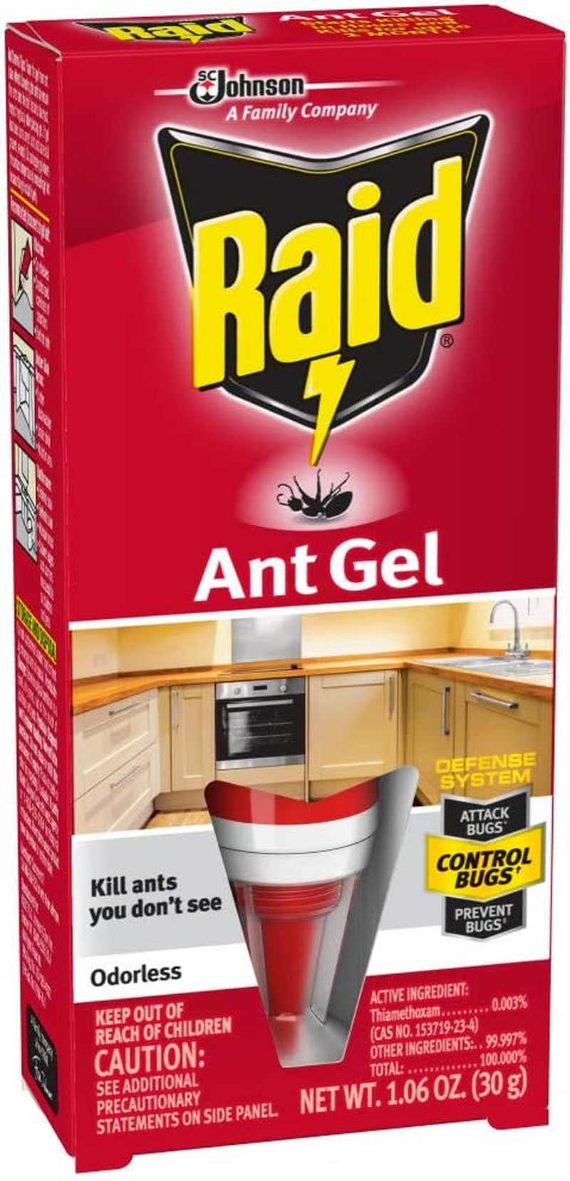 Raid Ant Gel,  Continues Killing for up to 1 Month