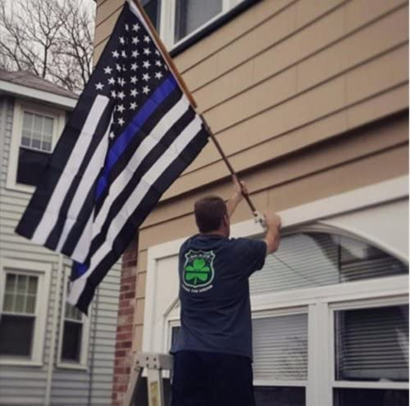 Thin Blue Line American Flag - 3 by 5 Foot