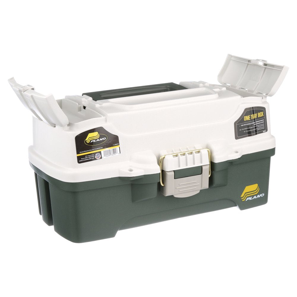 One-Tray Tackle Box, Bait Storage, Extending Cantilever-Tray Design