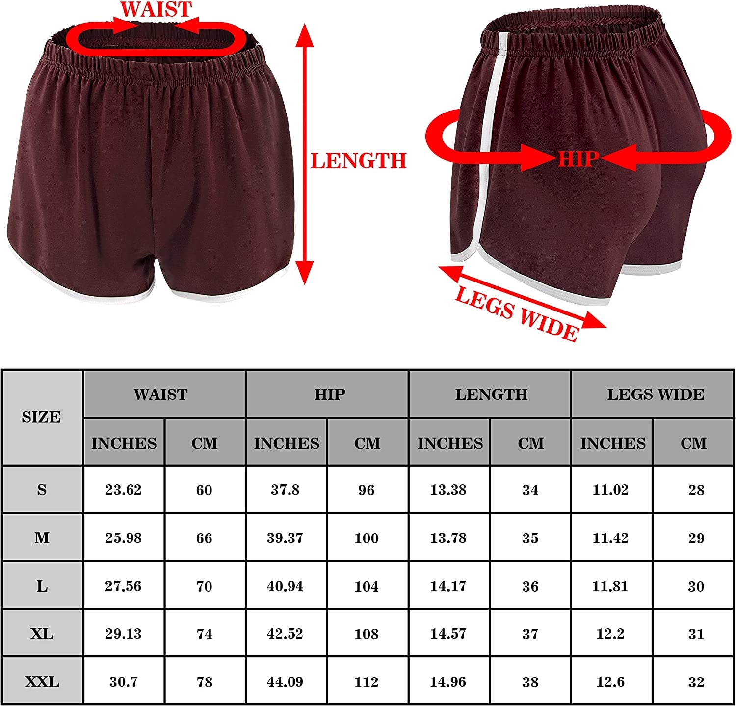 5 Pack Cotton Sports Shorts Yoga Short Pants Summer Running Athletic Shorts for Women