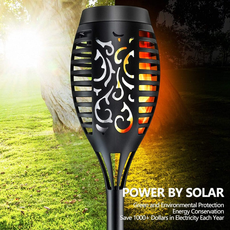 4/8Pcs 12LED Solar Torch Lights with Dancing Flickering Flames, Waterproof Landscape Decoration Flame Lights for Garden Pathway Yard Auto On/Off