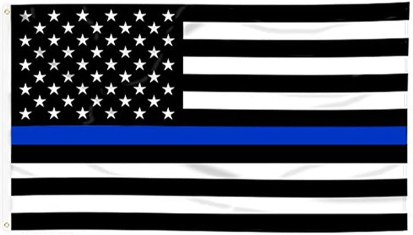 Thin Blue Line American Flag - 3 by 5 Foot