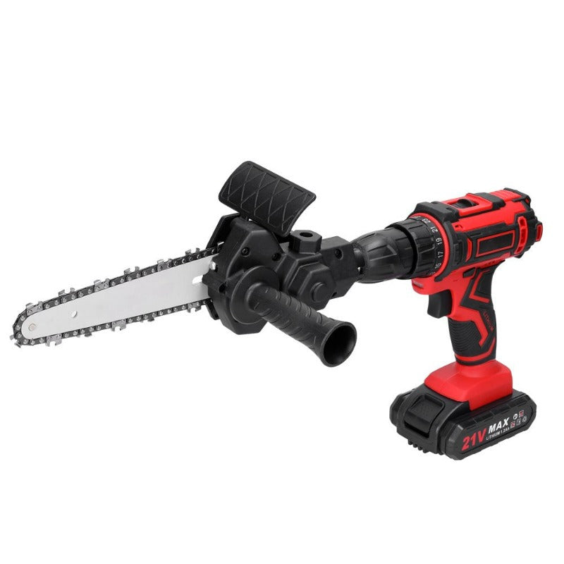 6 Inch Electric Drill Modified to Electric Chainsaw Tool Attachment Accessory Practical Modification