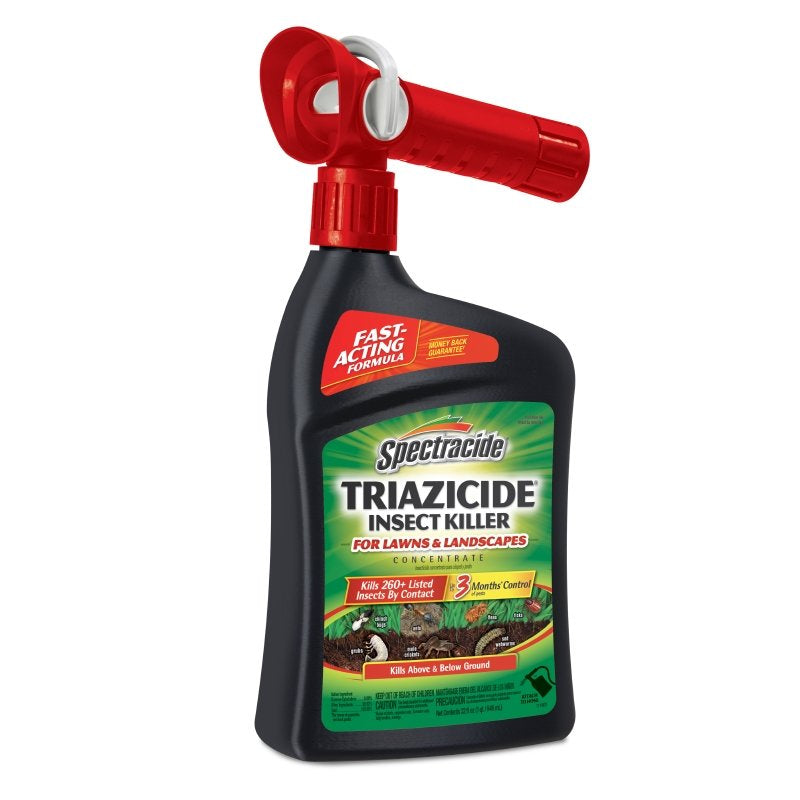 Spectracide Triazicide Insect Killer for Lawns & Landscapes Concentrate 32Oz, Quickflip Hose-End Sprayer