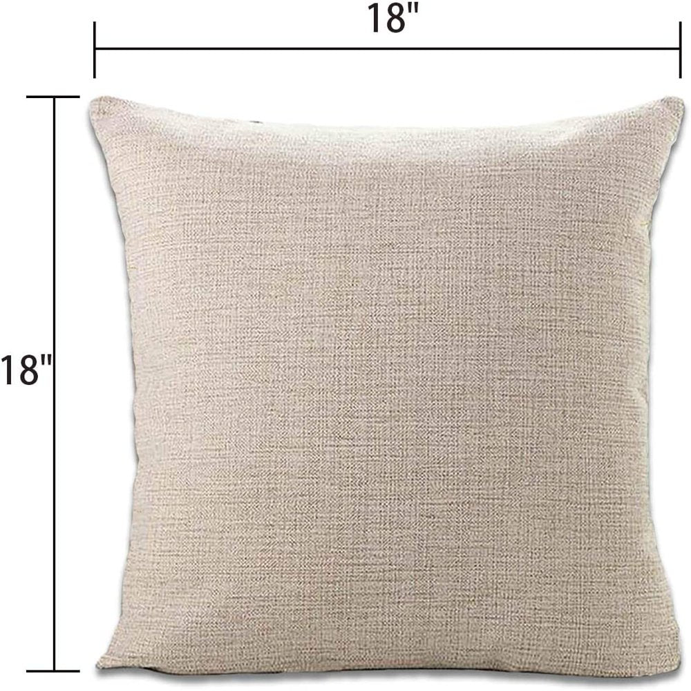 18X18 Fall Pillow Covers, Autumn Decorative Throw Pillowcases, Maple Pumpkin Car Linen Throw Cushion Covers for Farmhouse Sofa Couch Home Decor, 4Pcs