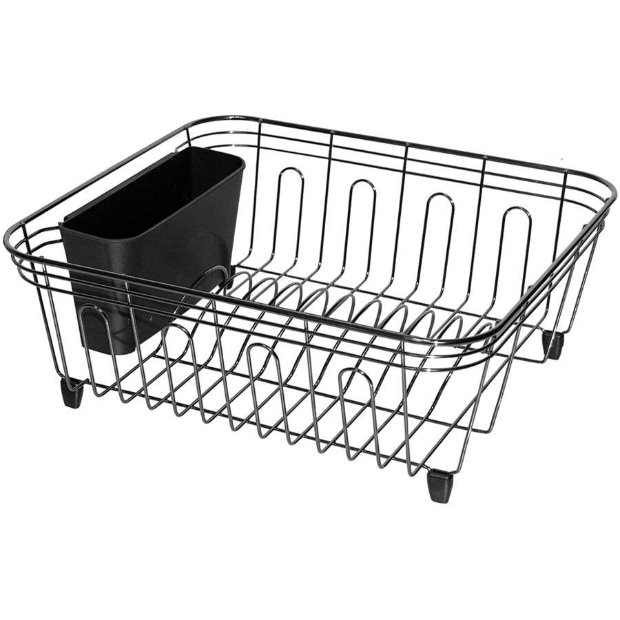 Deluxe Small Dish Drainer, Black Chrome