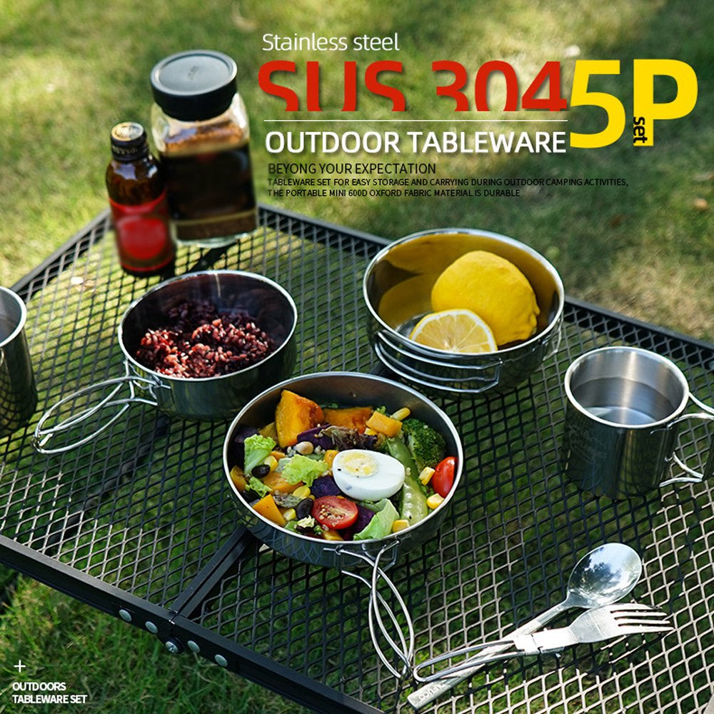 5Pcs Camping Cookware Set