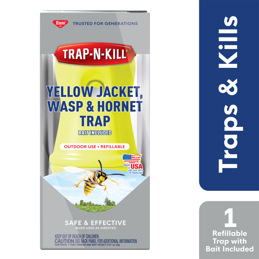 Trap N Kill Yellow Jacket Hornet and Wasp Trap with Bait