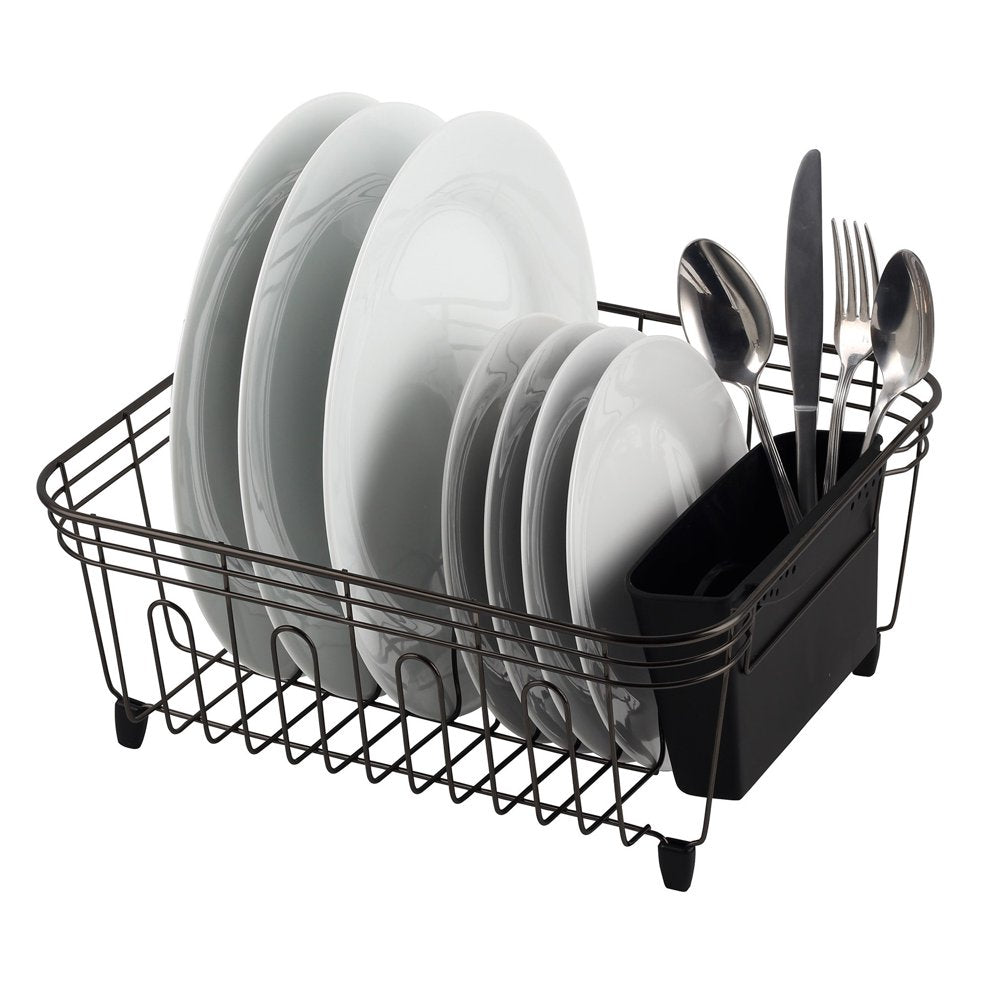 Deluxe Small Dish Drainer, Black Chrome