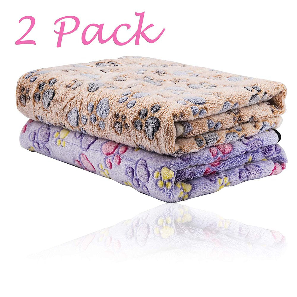 2 Pack Blanket Pet Blanket, Brown