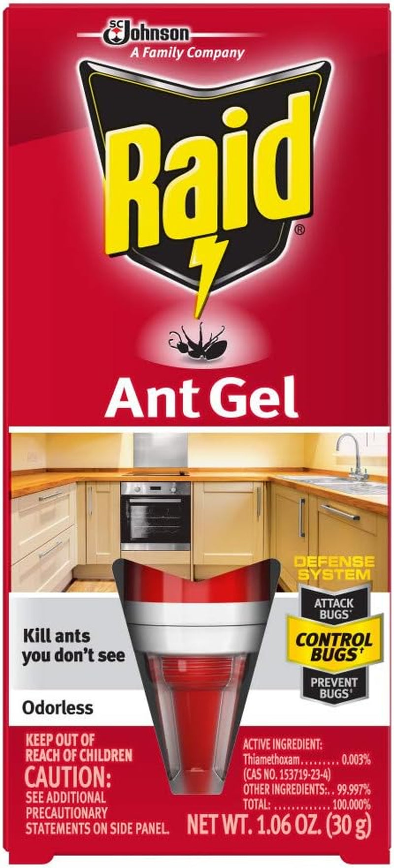 Raid Ant Gel,  Continues Killing for up to 1 Month